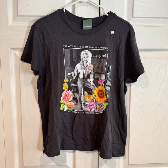 New Authentic Dolly Parton Quote Graphic Tee – Size Large - Picture 1 of 6